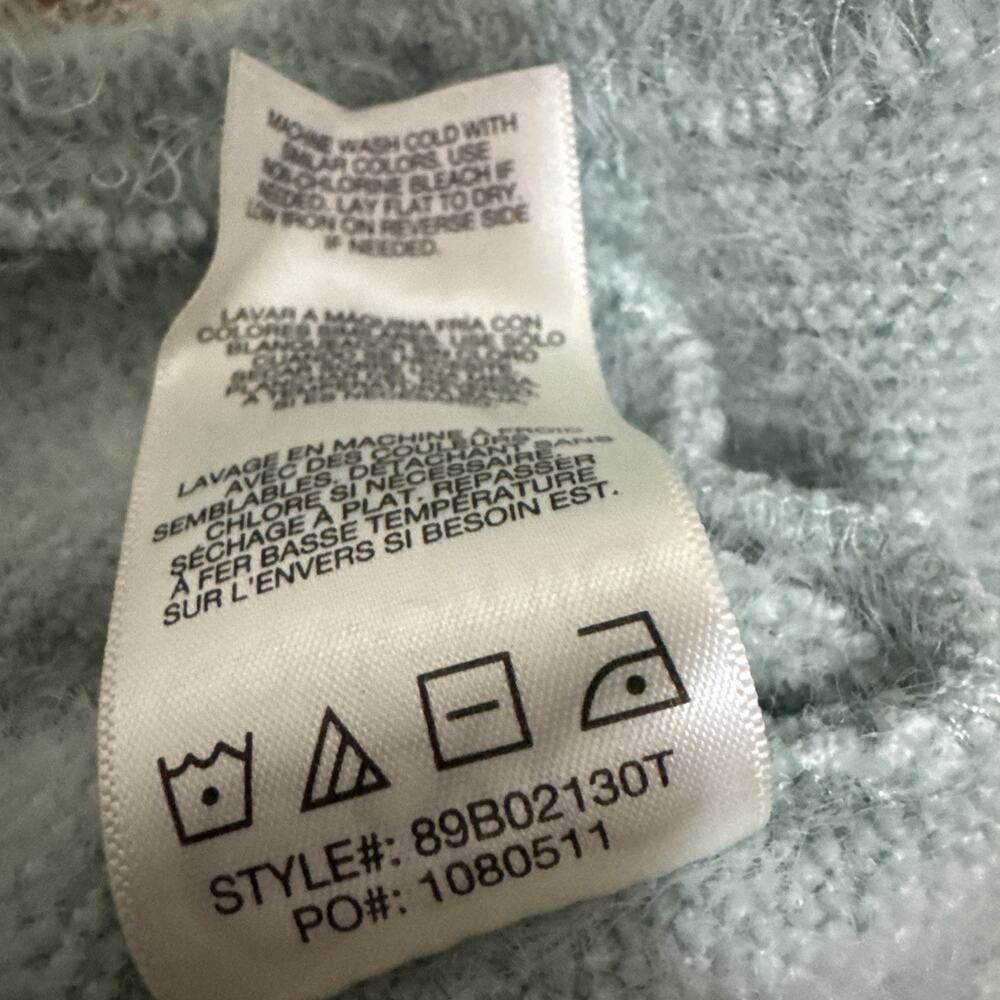 C&C California Sweater Womens Size Medium Seafoam Pullover V-Neck Knit Cotton - Picture 13 of 14